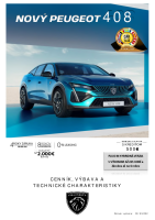 Peugeot 408 - Cennik-vybava-technicke-parametre 2022-23 